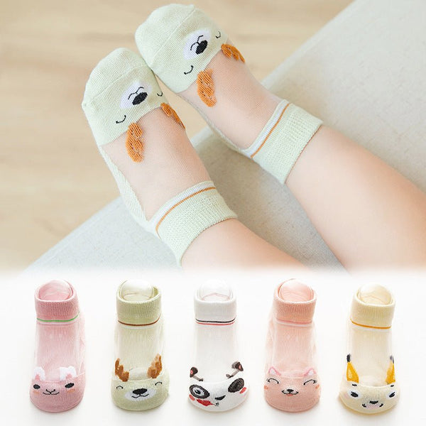 5-Pack Cotton Cartoon Animal Socks (5 Designs)