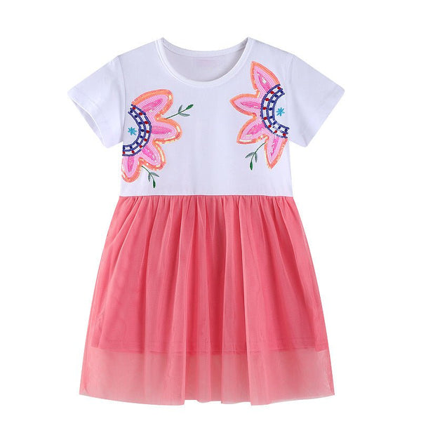 Toddler/Kid Girl Beautiful Flowers Embroidery Dress