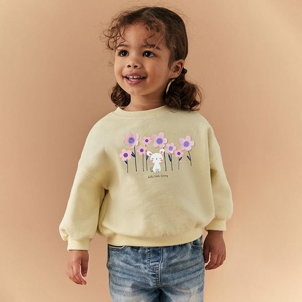 Toddler/Kid Girl's Little Bunny Design Sweatshirt