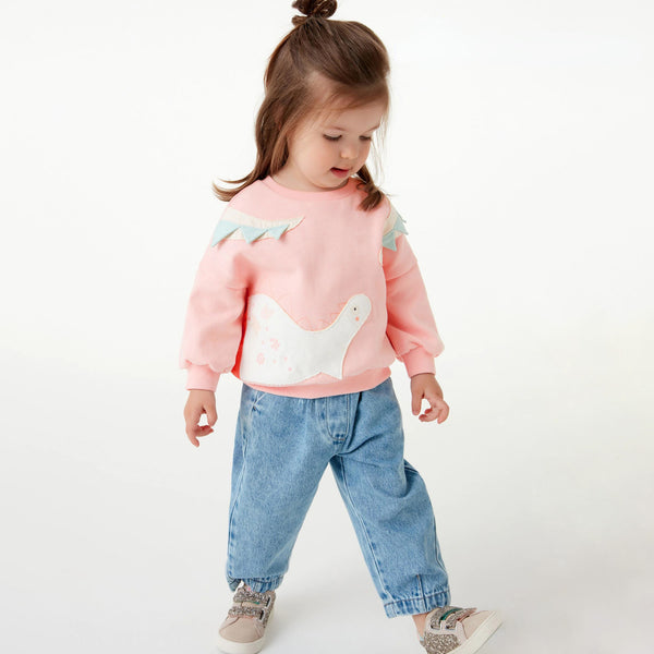 Toddler/Kid Girl's Dinosaur Design Cotton Sweatshirt