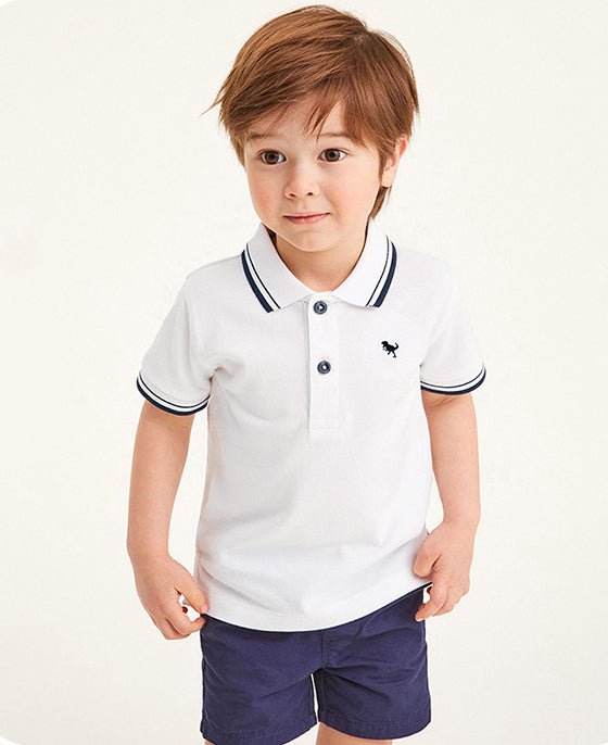 Toddler/Kid Boy's Short Sleeves Little Dino Design Polo Shirt (3 Colors)