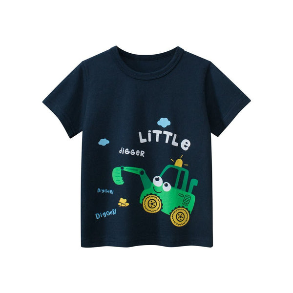 Toddler/Kid Boy's Cartoon Little Digger Print Design Tee