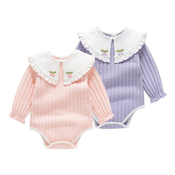 Cutie Cherry Design Onesie for Baby Girls (2 Colors)