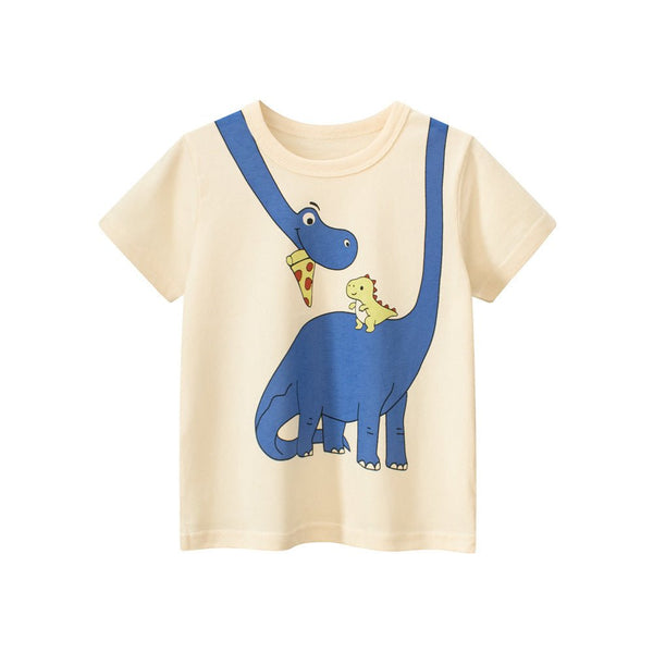 Toddler/Kid's Dino with Pizza Print Design T-shirt