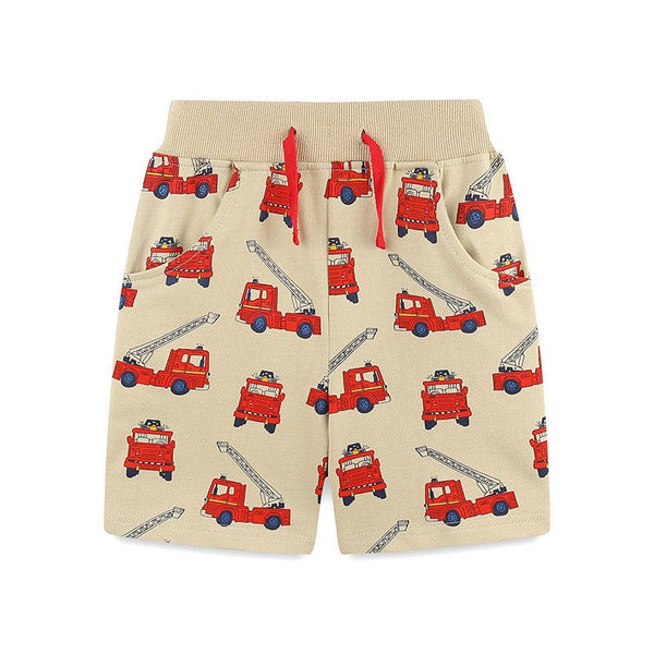 Toddler/Kid Boy Firetrucks Print Shorts