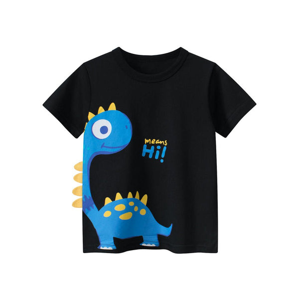 Toddler/Kid Boy's Summer 3D Blue Dino Print Tee