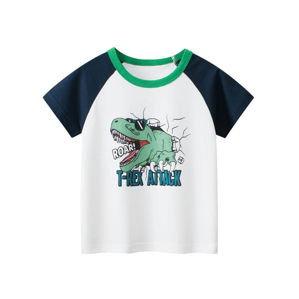 Toddler/Kid Boy's Roaring T-REX Print Design T-Shirt