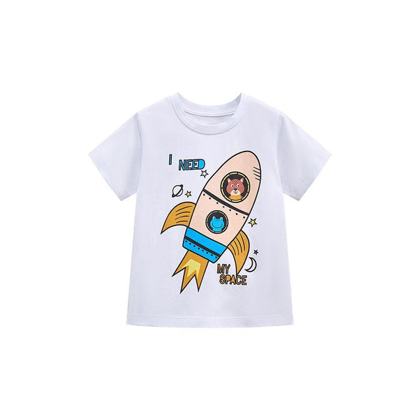 Toddler/Kid Boy's Rocket Adventure Print Design Tee