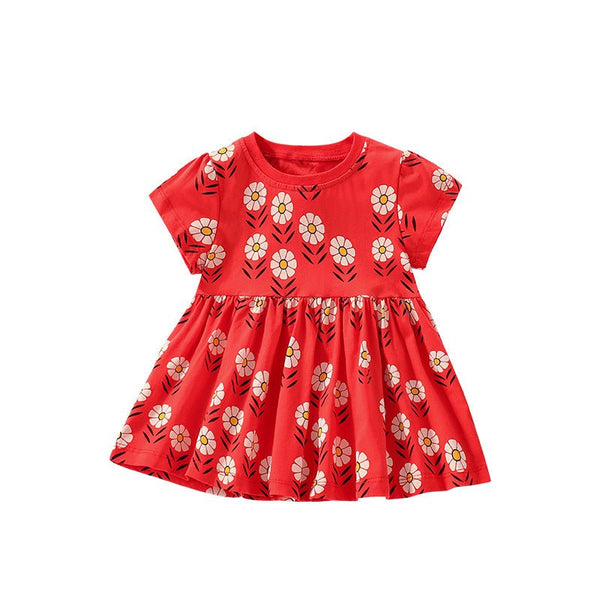 Toddler/Kid Girl Allover Florals Red Fashion Top