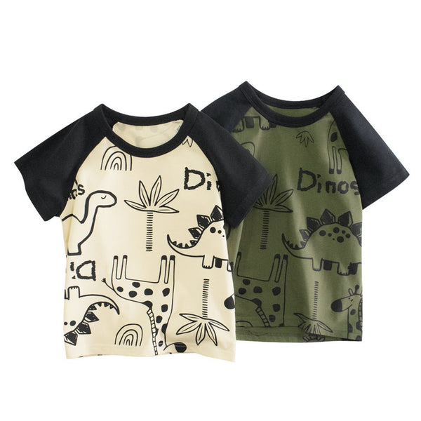 Toddler/Kid Boy Dinosaur Sketches Print T-shirt (2 Colors)