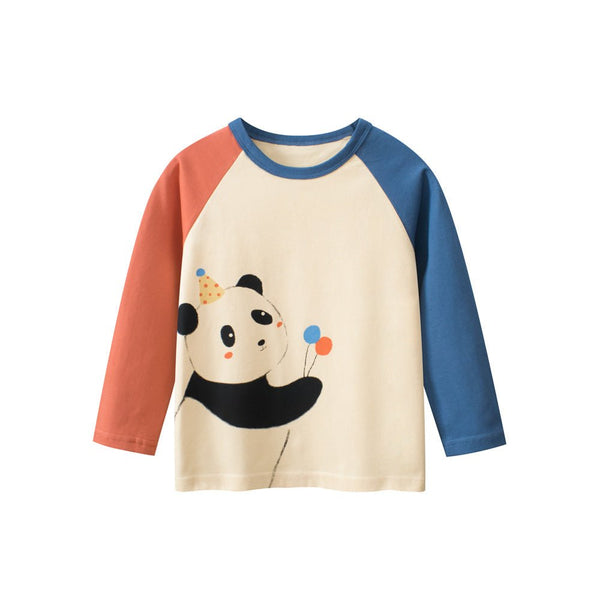 Toddler/Kid‘s Cartoon Panda Print Long Sleeve Shirt