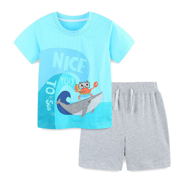 Toddler/Kid Boy Nice to "Sea" You T-shirt and Shorts Set