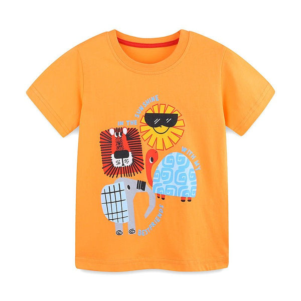 Toddler/Kid Boy's Animal Friends Print Design T-Shirt