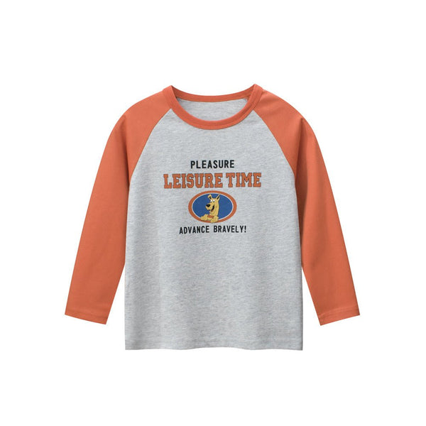 Toddler/Kid Boy Leisure Time Letter Print Long Sleeve Shirt