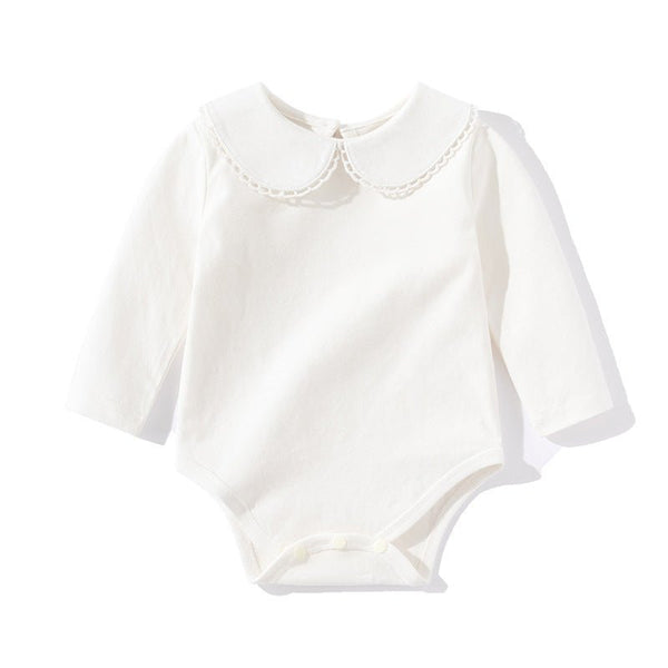 Baby Girl's Milky White Onesie (2 Designs)