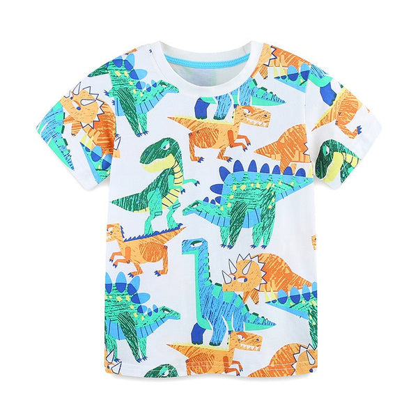 Toddler/Kid Boy's Colorful Dinosaur Print Design T-shirt