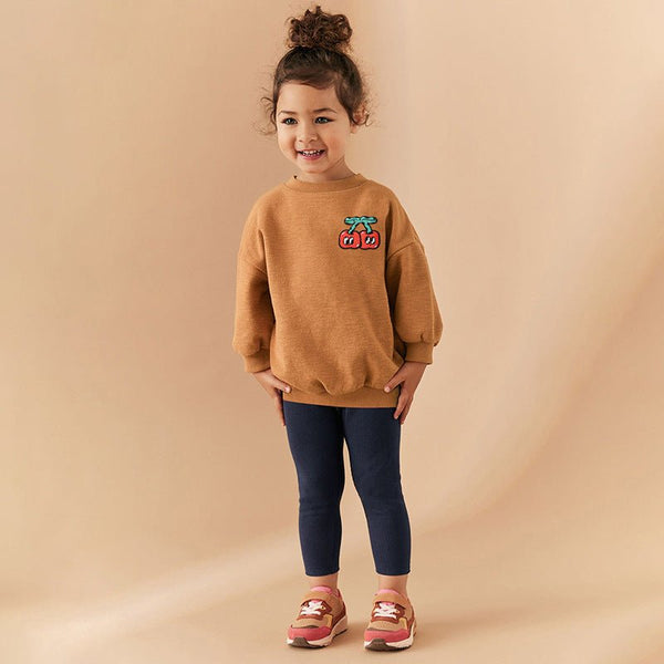 Toddler/Kid Girl's Adorable Cherry Design Sweatshirt with Leggings Set