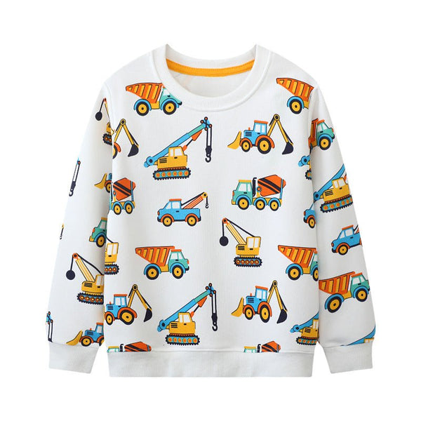 Toddler/Kid's Cartoon Cranes Print Design Sweatshirt