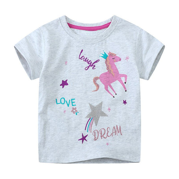 Toddler/Kid's Love The Unicorn Print Design T-shirt