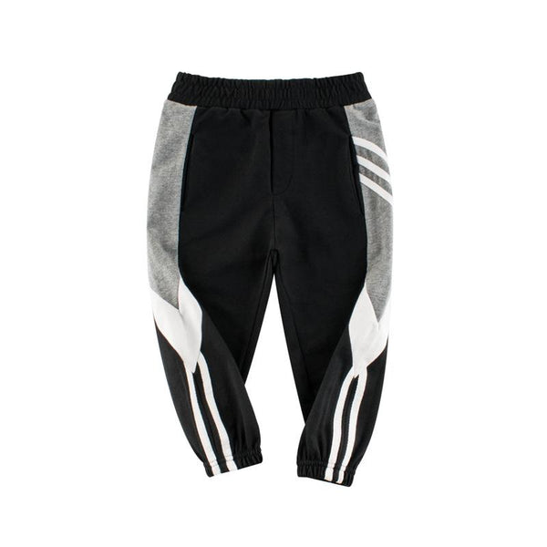 Boy's Premium Black/Gray Casual Pants