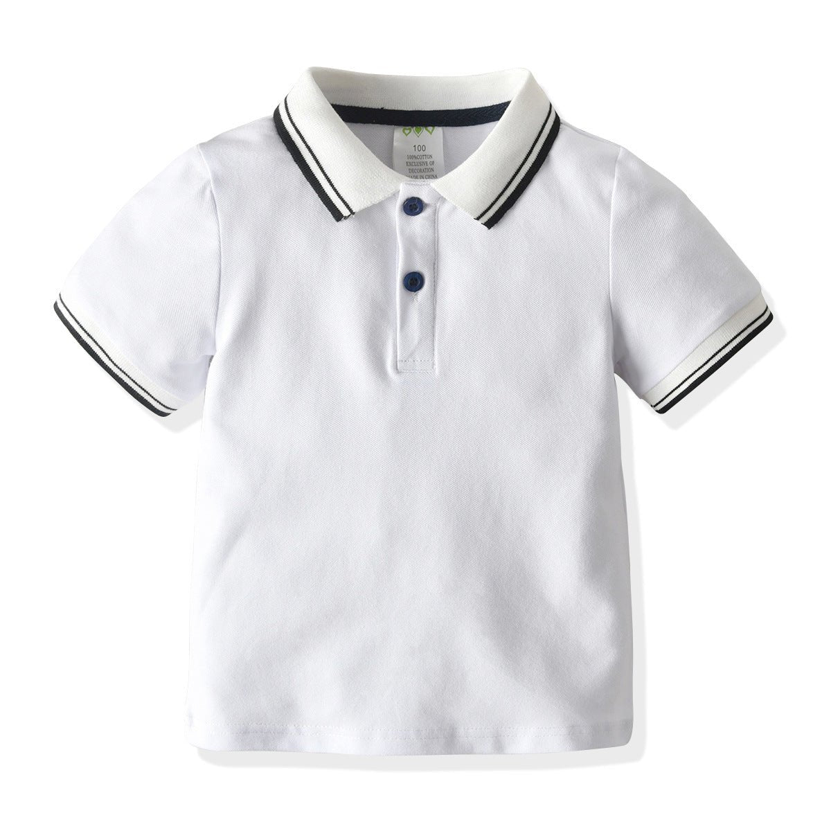Baby Boy's Cotton White Polo Shirt – Kidsyard Greenland