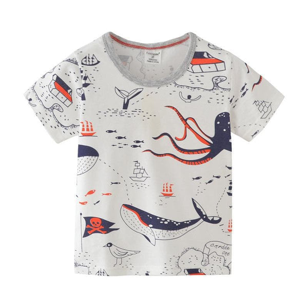 Toddler/Kid Boy Shark Pattern Casual T-shirt