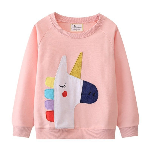 Toddler Girl Graphic Unicorn Print Long-sleeve Pullover