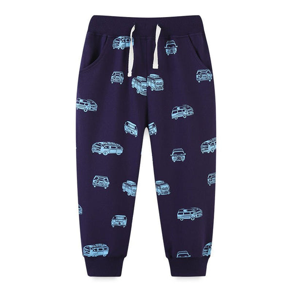 Toddler/Kid Boy's Car Print Casual Pants