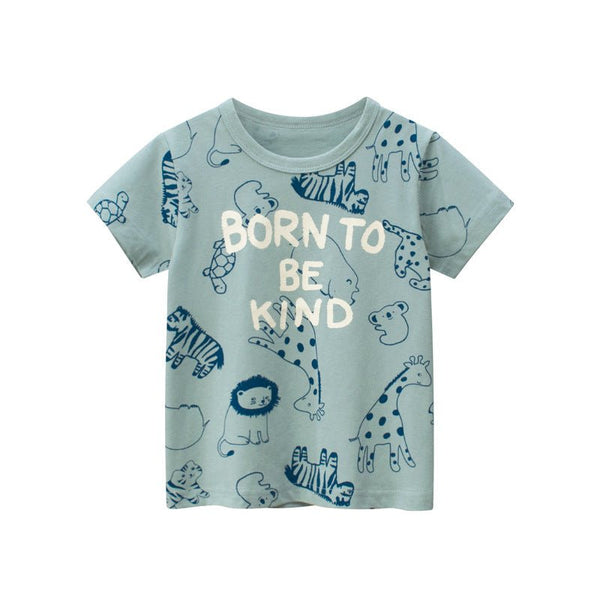 Toddler Boy's Summer Animal Print T-shirt