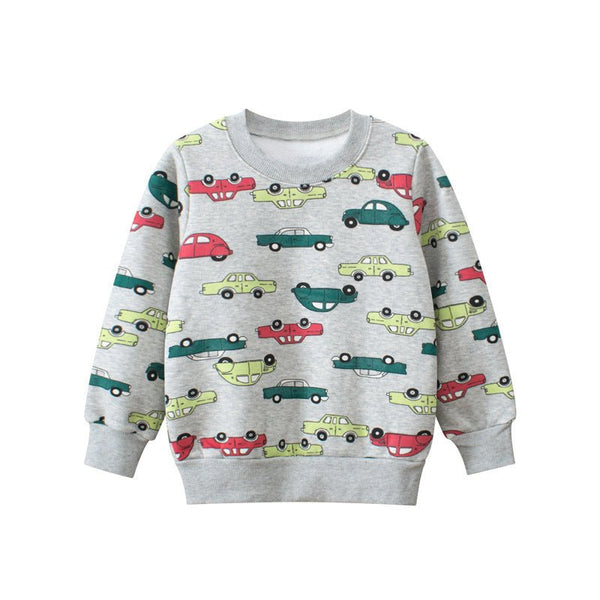 Toddler/Kid Boy All-over Car Prints Sweatshirt