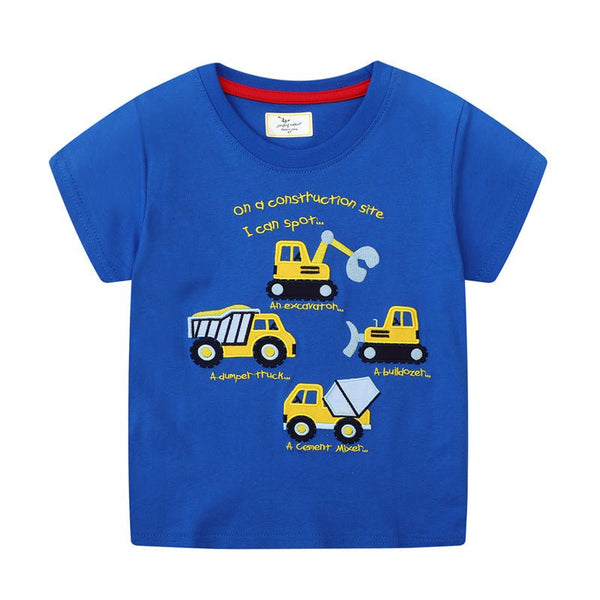 Toddler/Kid Boy's Truck Design Blue T-shirt