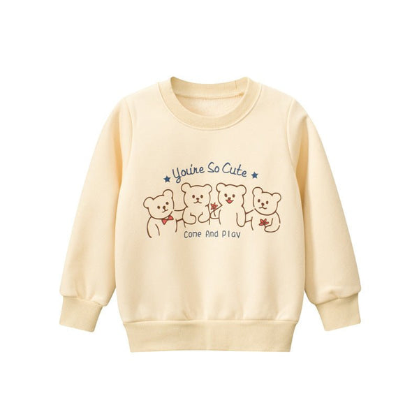 Toddler/Kid Girl's Cute Bear Print Design Sweatshirt