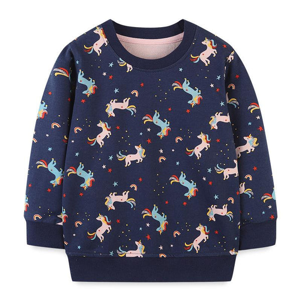 Premium Toddler Girl's Unicorn Print Sweatshirt