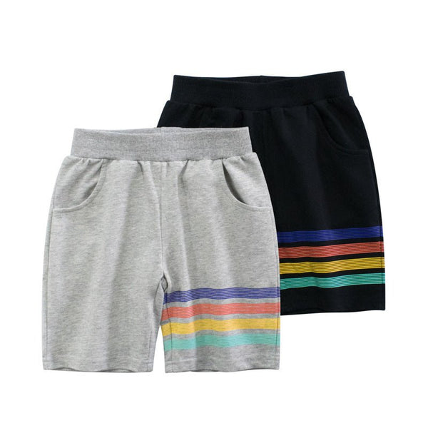 Toddler/Kid Colorful Stripes Casual Cotton Shorts (2 colors)