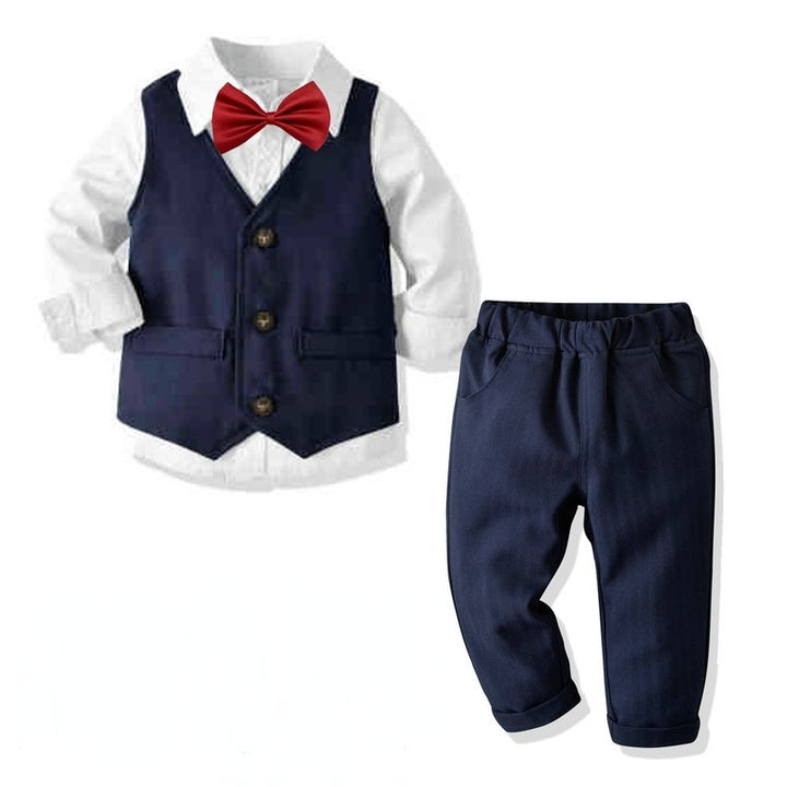 Boy's Classic 4-Piece Navy Gentleman Suit (3 colors) – Kidsyard Greenland