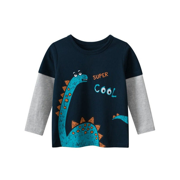 Toddler/Kid's Super Cool Dinosaur Print Long Sleeve T-shirt