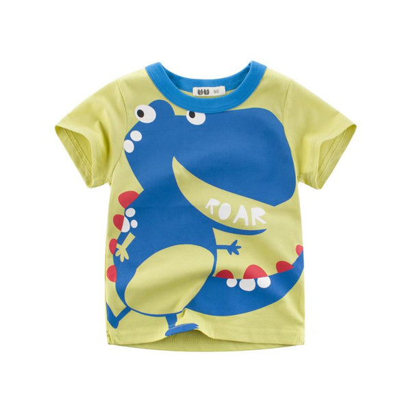 Toddler Boys Dinosaur Short Sleeve Top - Kidsyard Greenland